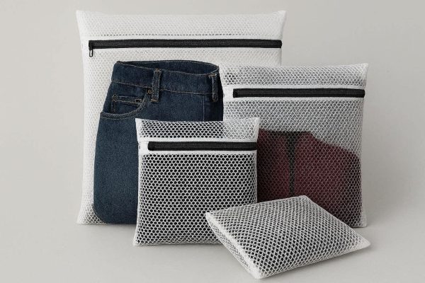 Reusable Coarse Mesh Laundry Bags Set For Sturdy Clothes Jeans Sweaters Jackets Heavy Duty Washing Machine Net