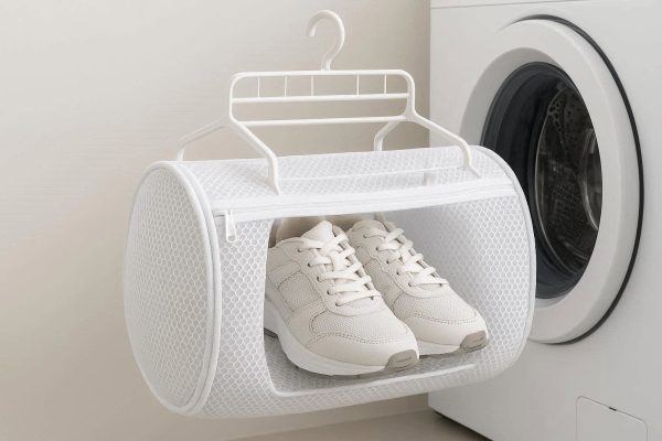 Sneaker Shoes Laundry Washing Bag Padded Mesh Net Cleaning Pouch Dry Rack Hanger Organizer For Washing Machine