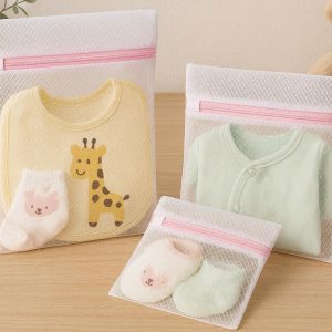 Baby Clothes Mesh Laundry Bags Small Fine Net Washing Pouch For Infant Socks Bibs Bodysuits Newborn Essentials