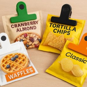 Magnetic Food Sealing Clips Heavy Duty Air Tight Snack Bag Grips Plastic Sealer For Kitchen Storage Organization
